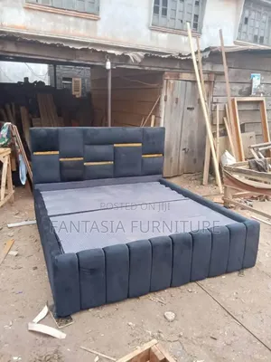 5 by 6 Dark Grey Bed + Free Delivery