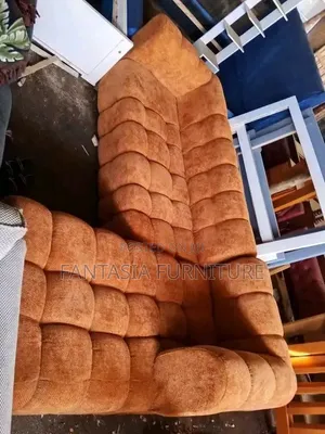 5 Seater Brown L-Shaped Sectional Sofa