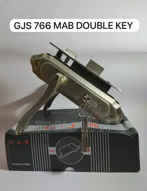 Heavy Duty GJS 766 MAB Double Key Wooden Flush Door Lock Set