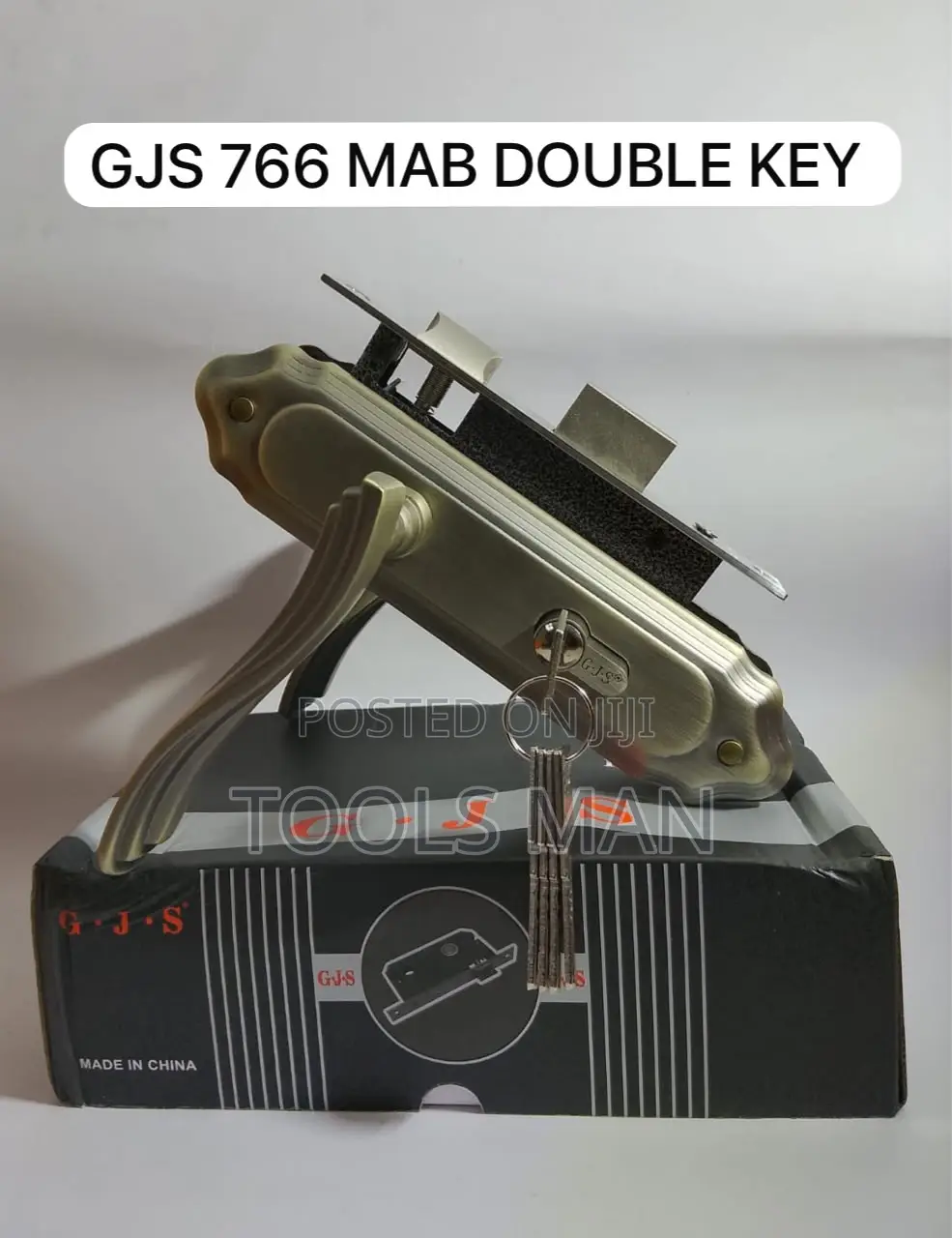 Heavy Duty GJS 766 MAB Double Key Wooden Flush Door Lock Set