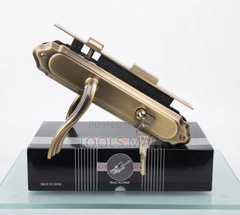 Heavy Duty GJS 166MAB Double Key Door Lock Set - Antique Brass