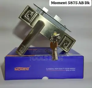 Moment Antique Brass Heavy Duty Mortise Door Lock Handle Set