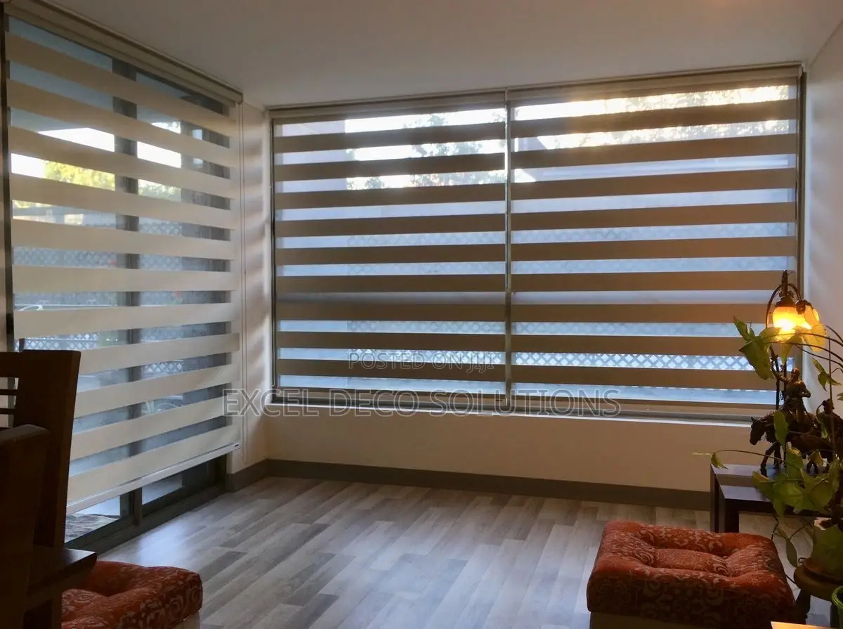 Dimout Zebra Blinds - High Privacy Dual Layer Roller Shades Per SQM