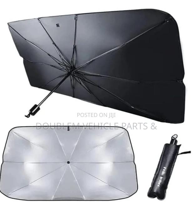 Car Windshield/Windscreen Sunshade/Visor Umbrella Foldable Universal - thumbnail 2
