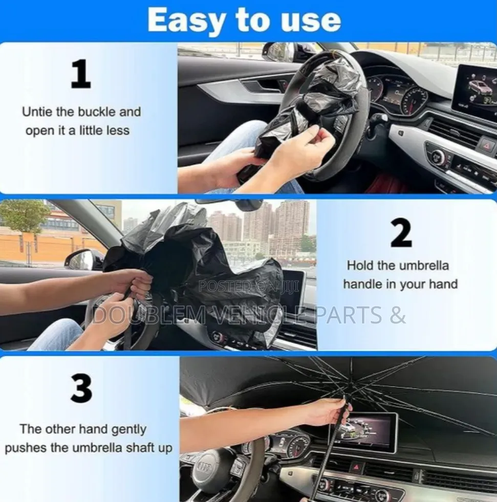 Car Windshield/Windscreen Sunshade/Visor Umbrella Foldable Universal