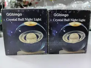 WakeView 3D Laser Engraved Saturn Galaxy Crystal Ball Lamp