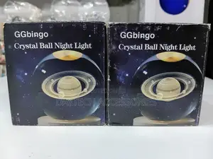 WakeView 3D Laser Engraved Saturn Galaxy Crystal Ball Lamp