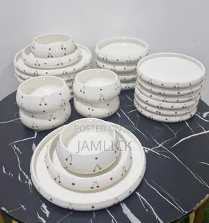 24pc Premium Cherry Ceramic Dinner Set - RB