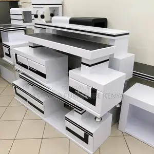 *Modern Glossy TV Stand With Drawers