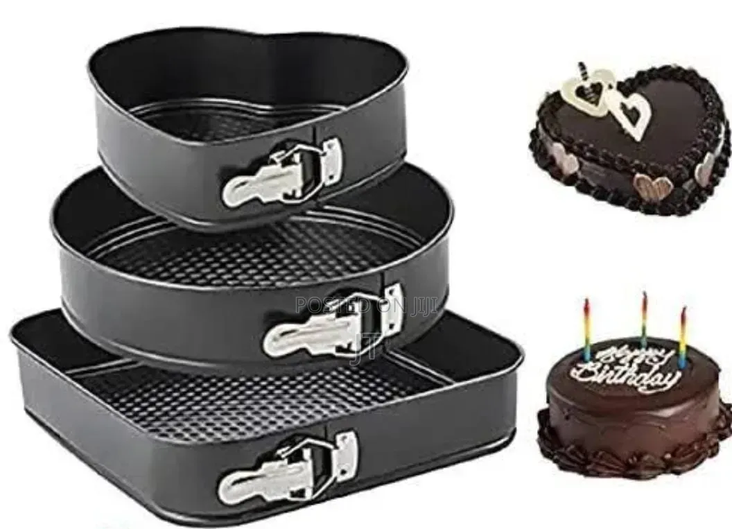 High Quality Nonstick Mixed Shape 3pcs Cake Mould/Baking Tins