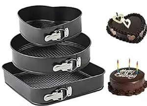 High Quality Nonstick Mixed Shape 3pcs Cake Mould/Baking Tins