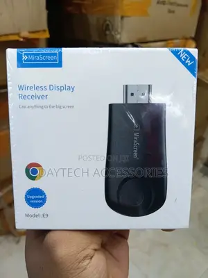The MiraScreen E9 Wireless Display Receiver Plug-and-Play.