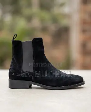Gents ALDO Black Suede Chelsea High Boots Size 39-45