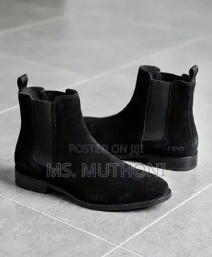 Gents ALDO Black Suede Chelsea High Boots Size 39-45