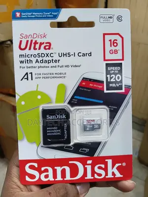 SanDisk Ultra 16GB microSDHC UHS-I Memory Card With an SD Adapter,