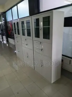 Office Cabinet=wite Steel Cabinet With Drwers
