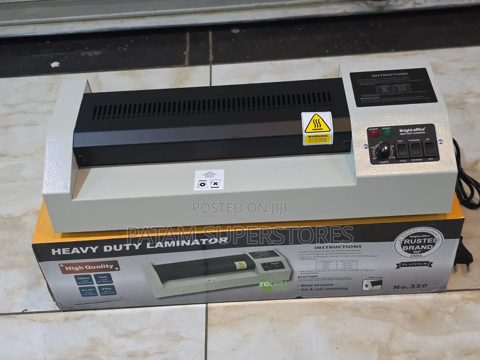 Heavy Duty A3 Laminating Machine (Bright Office 320) – Brand New
