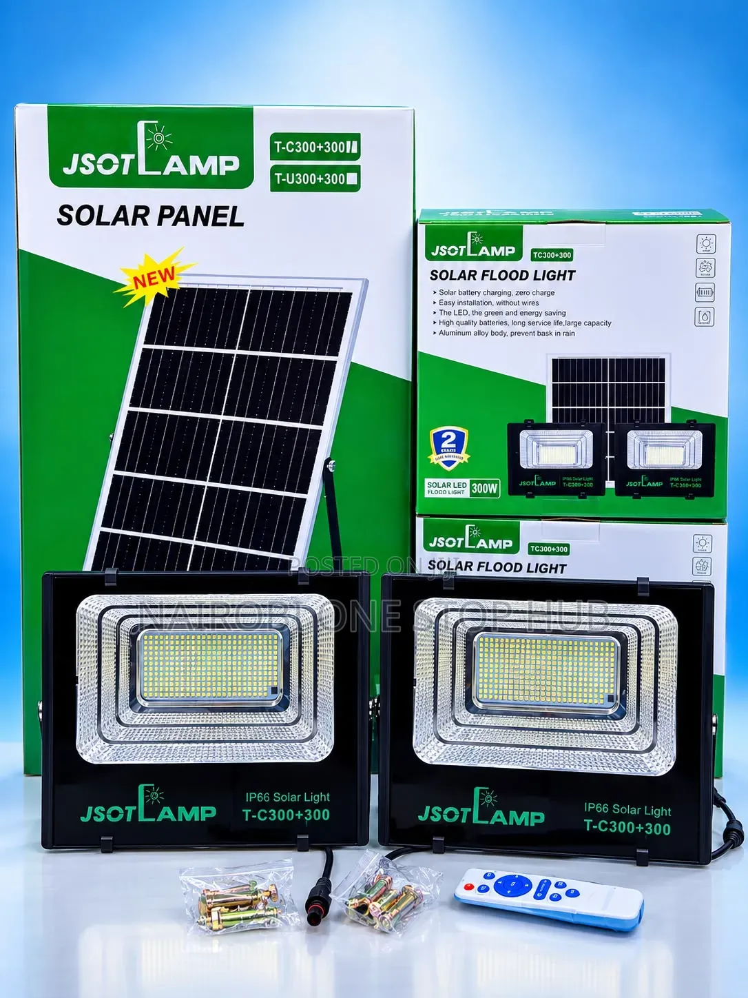 Jsot Super Solar 2-in-1 Lamp 
 300w + 300w
