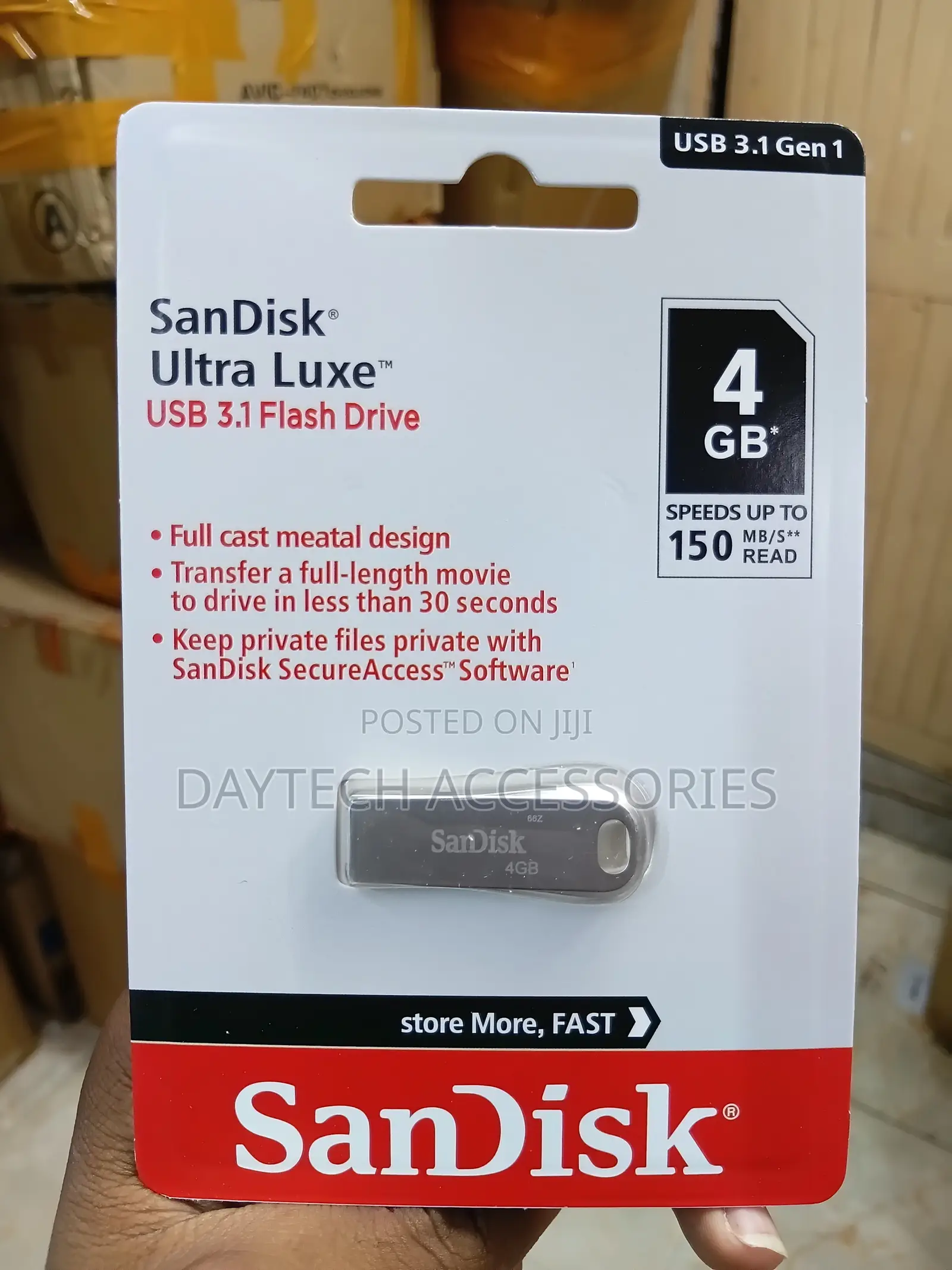 SanDisk Ultra Luxe 4GB USB 3.1 Gen 1 USB Flash Drive