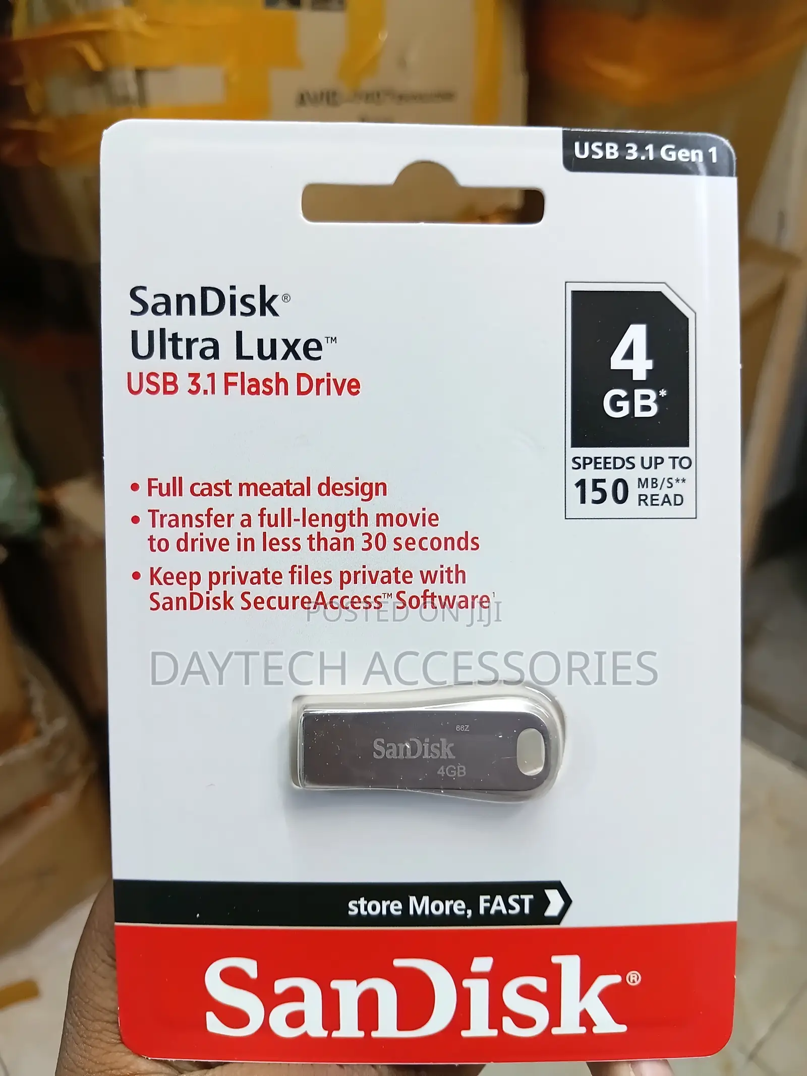 SanDisk Ultra Luxe 4GB USB 3.1 Gen 1 USB Flash Drive
