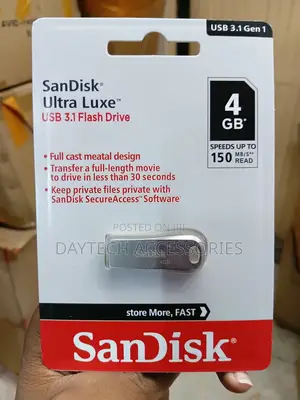 SanDisk Ultra Luxe 4GB USB 3.1 Gen 1 USB Flash Drive