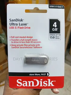 Sandisk Ultra Luxe USB Flash Drive 4GB - Silver