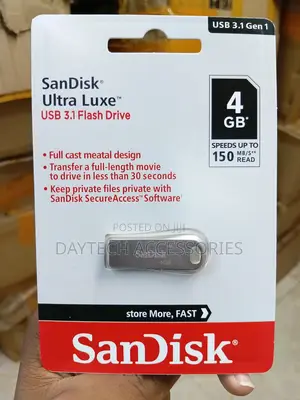 Sandisk Ultra Luxe USB Flash Drive 4GB - Silver