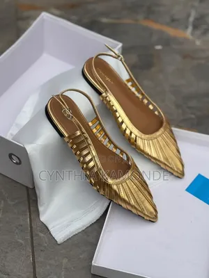 Leather Pointed Slingback Flats