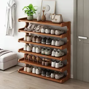6 Layer Bamboo Shoe Rack (100*23*82cm)