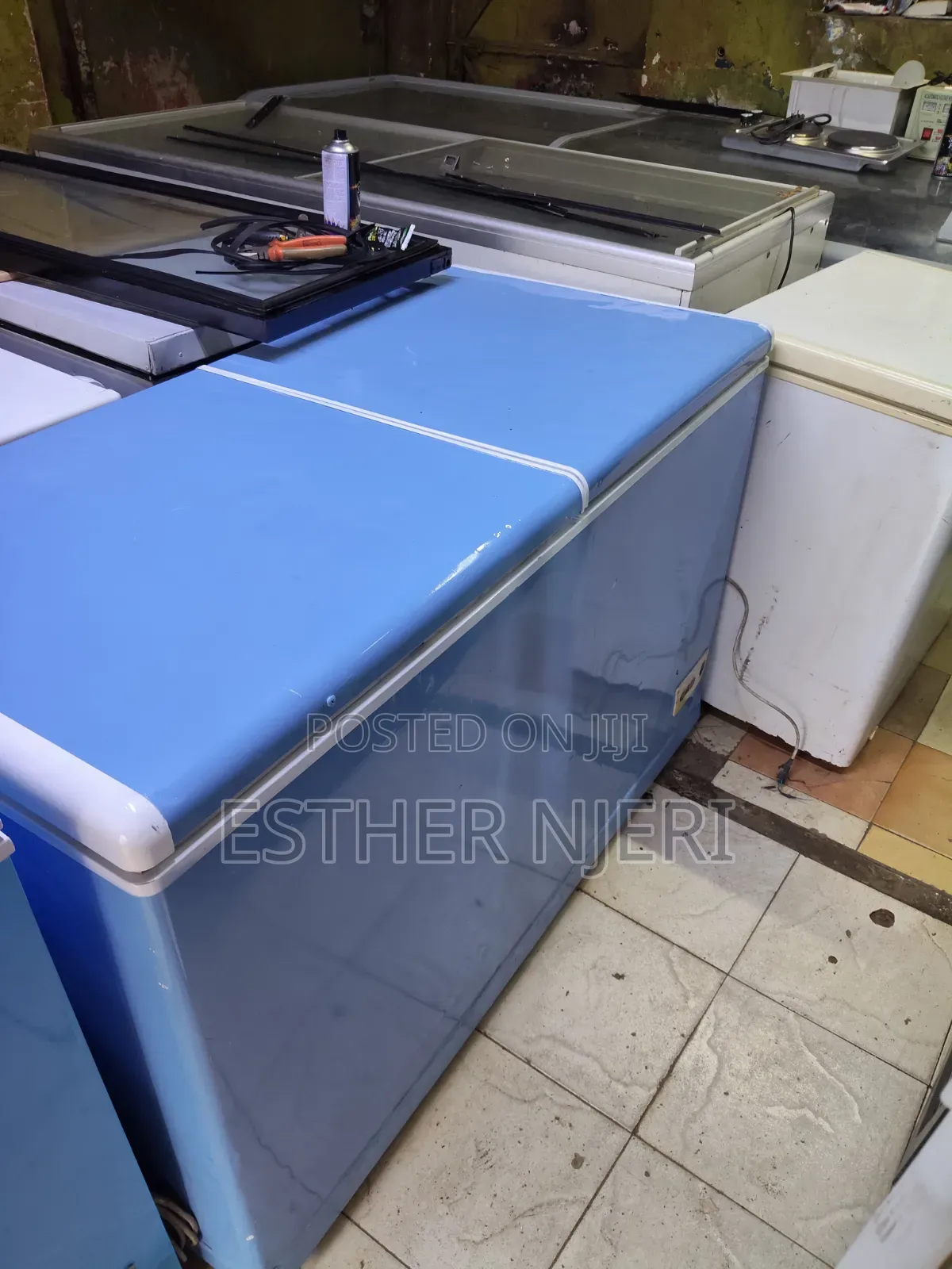 Baby Blue 500litres Chest Freezer Available