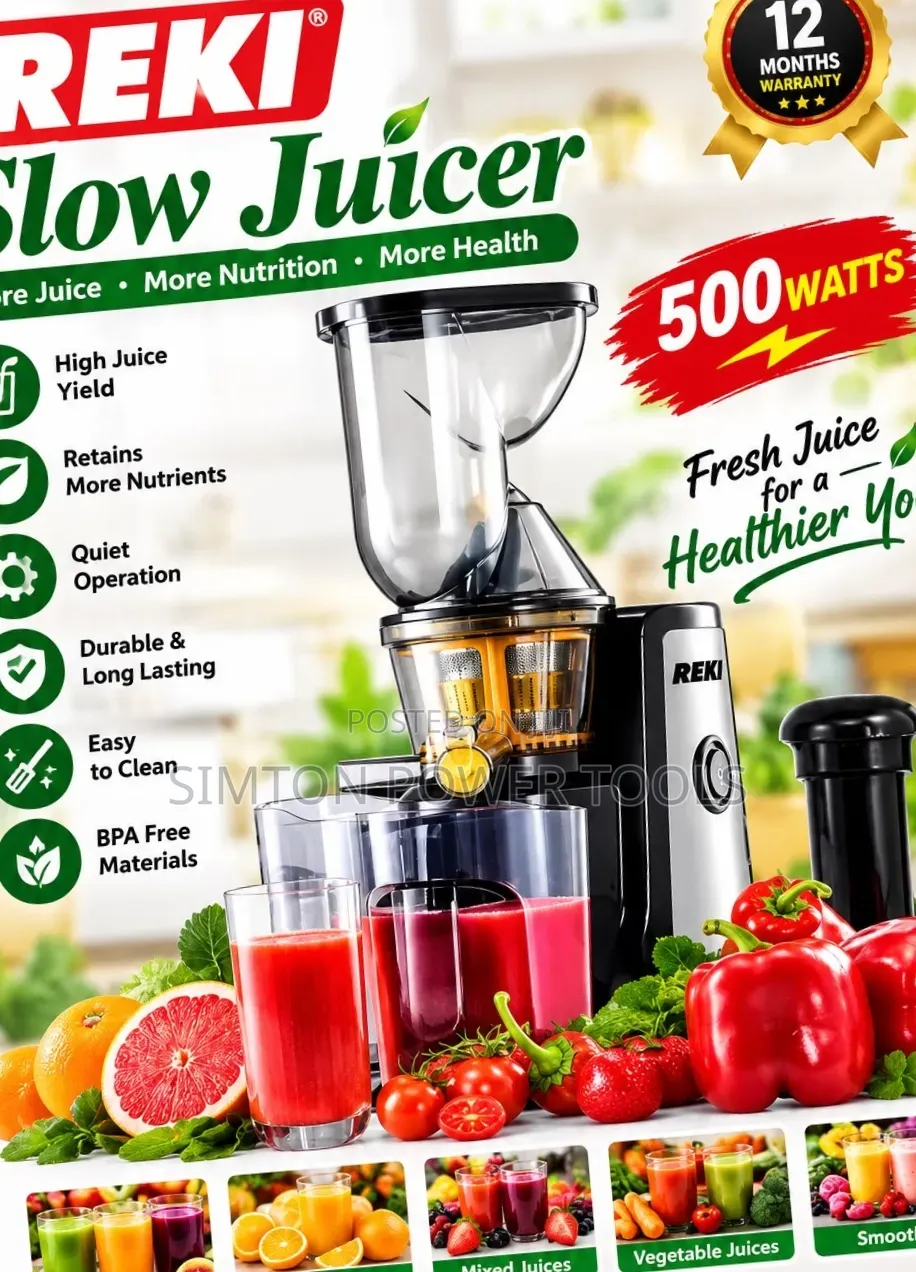 REKI Slow Juicer Advertisment Poster