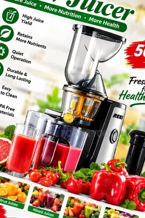 REKI Slow Juicer Advertisment Poster