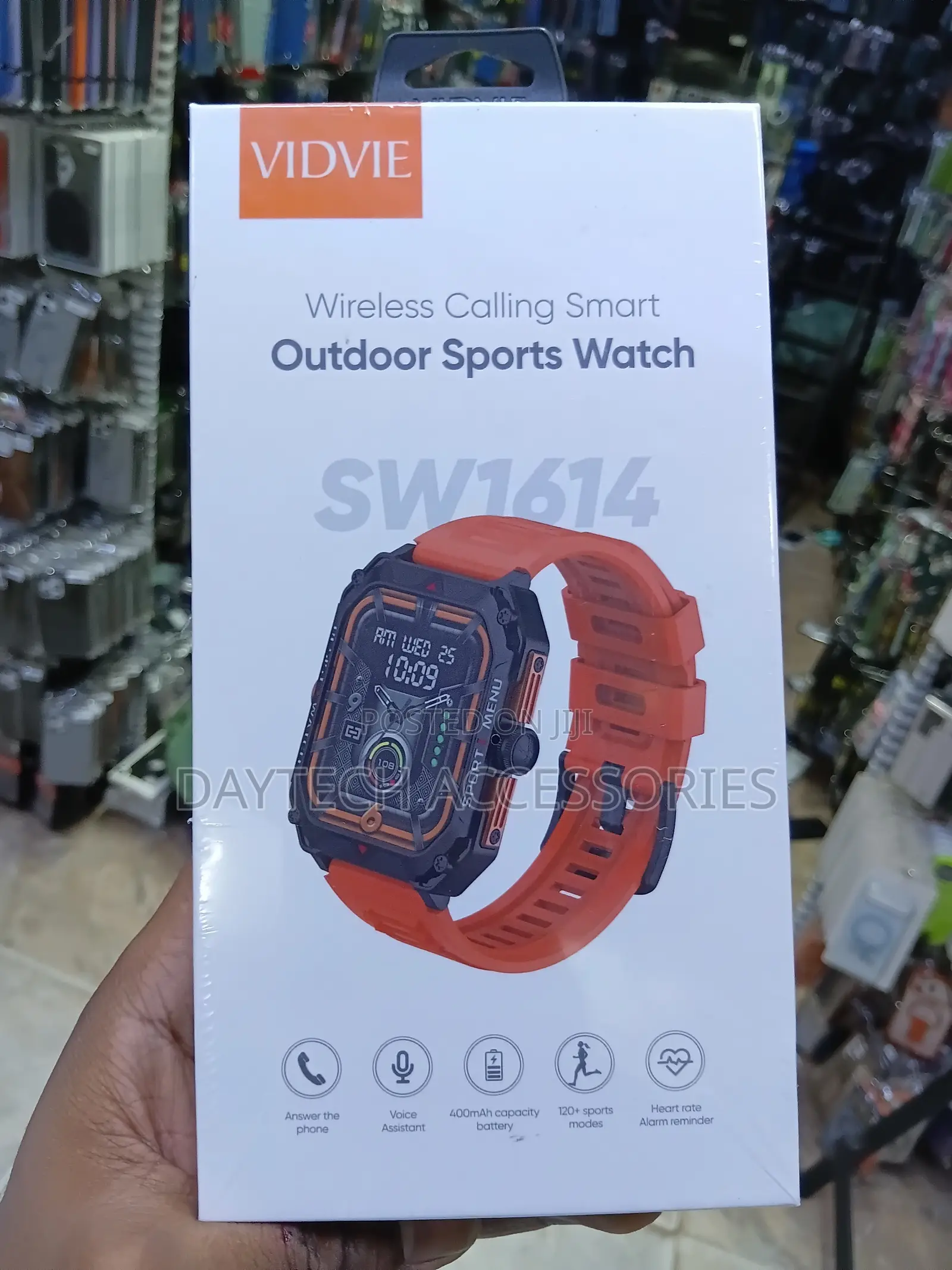 Vidvie SW1614 Wireless Calling Smart Outdoor Sports Watch in Orange