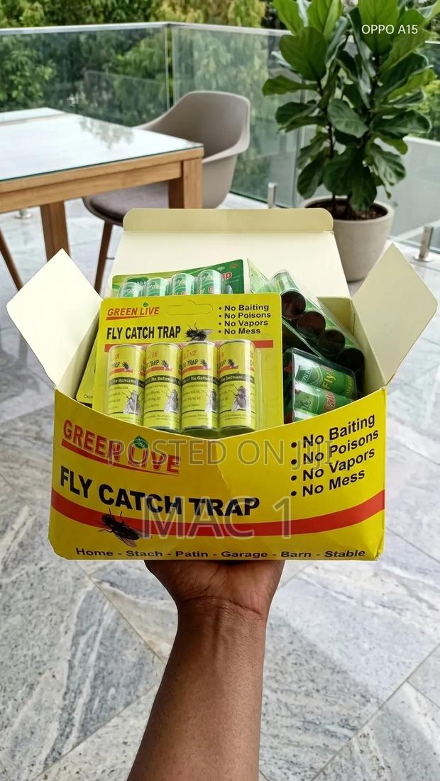 Green Live Non-Toxic Fly Catch Traps – Safe Sticky Fly Paper Rolls - main view