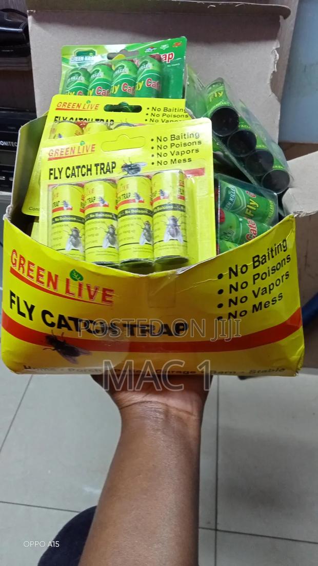 Green Live Non-Toxic Fly Catch Traps – Safe Sticky Fly Paper Rolls - thumbnail 2