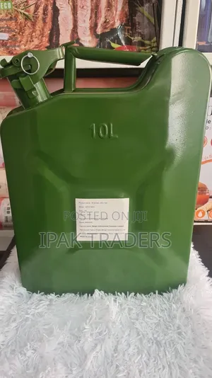 Green 10-Liter Heavy-Duty Metal Fuel Jerrycan