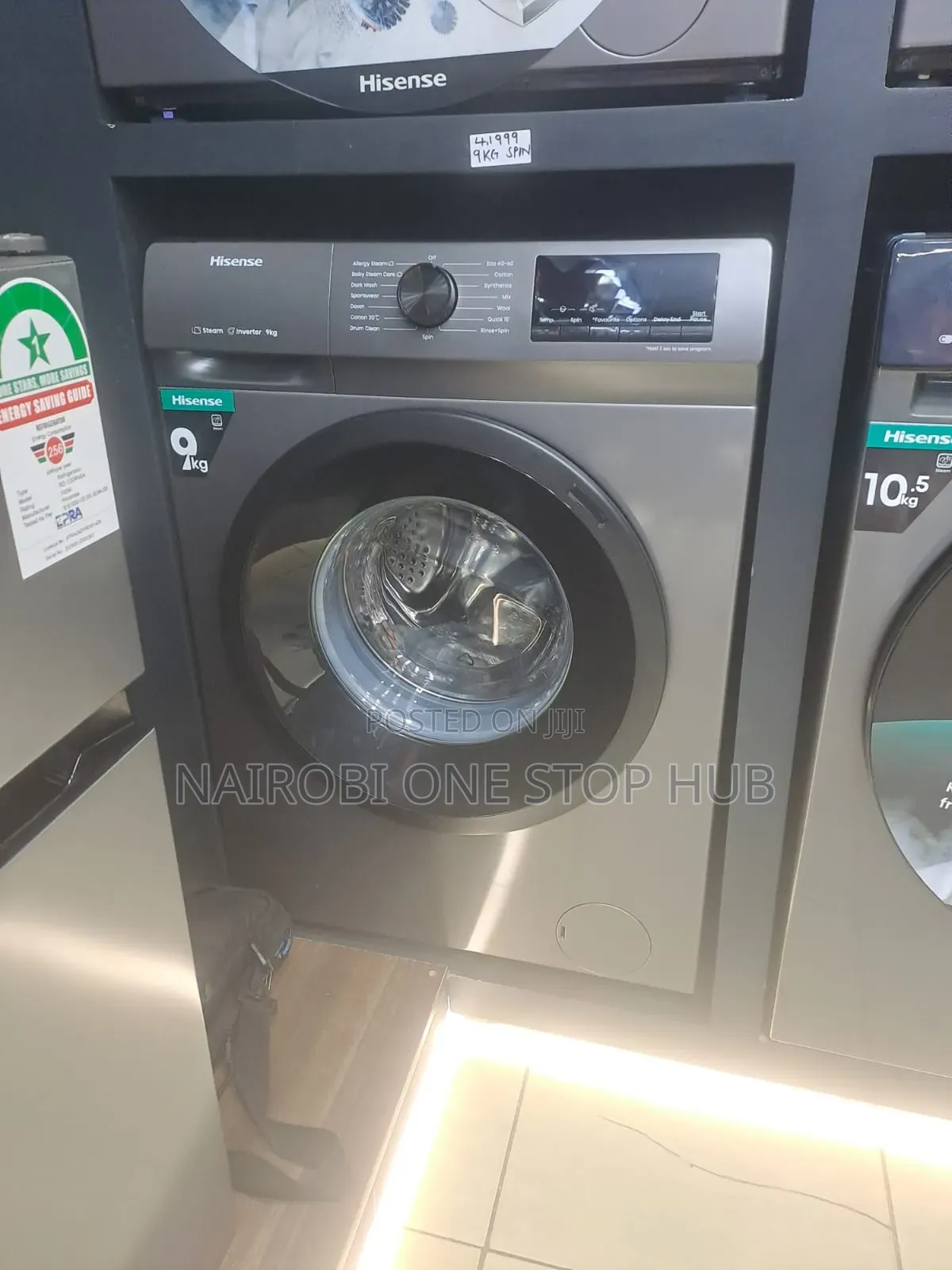 Hisense 9kg Wash and Spin Washing Machine.
