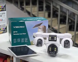 V380 MAX BP19 Outdoor Solar PTZ Camera 360 Coverage, Remote Live View