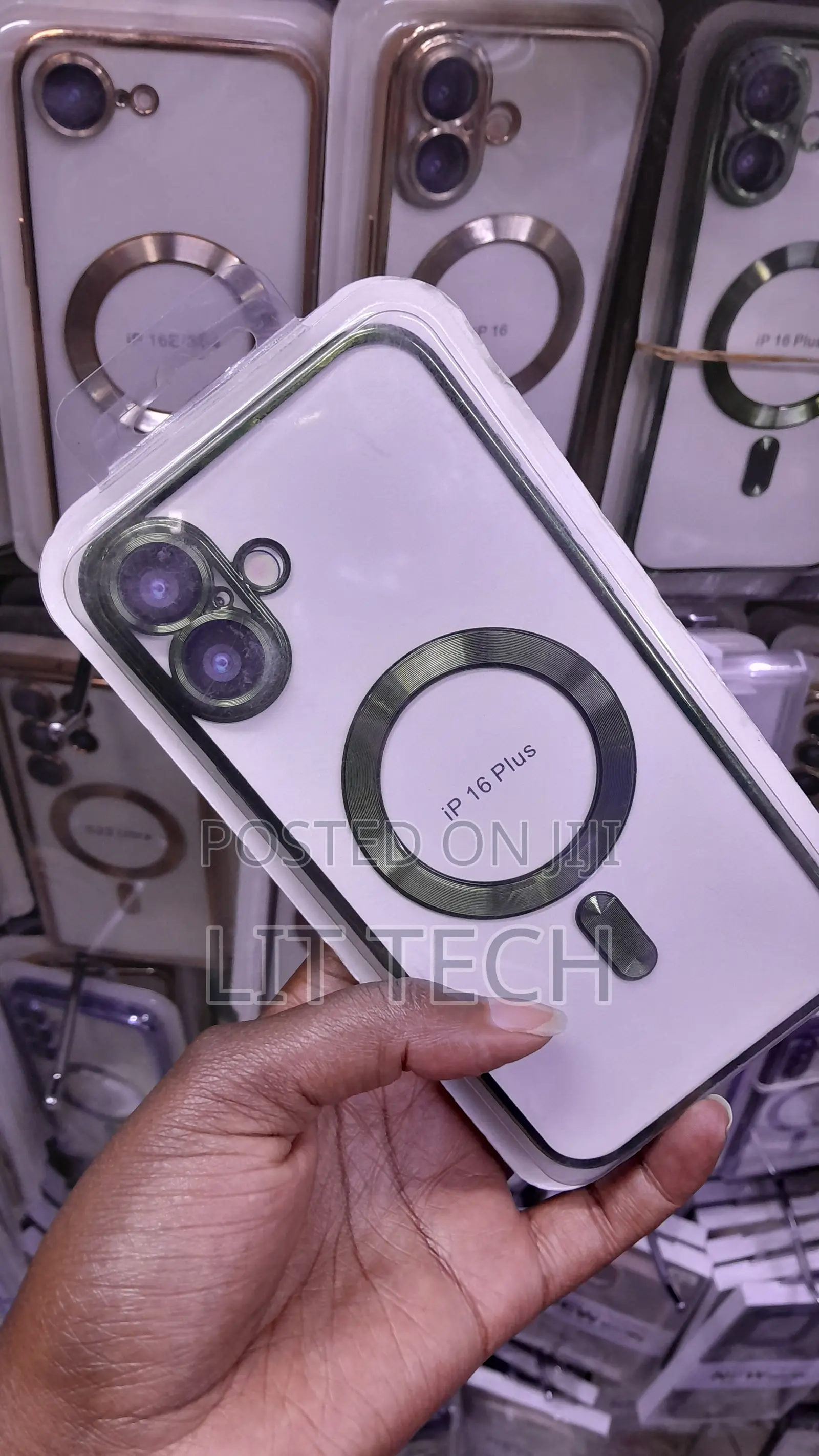 Gray Luxury Case for iPhone 16 Plus