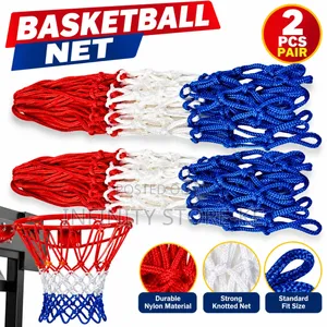 Basketball Hoop Net Pair Durable Nylon Replacement Net 2 Pieces
