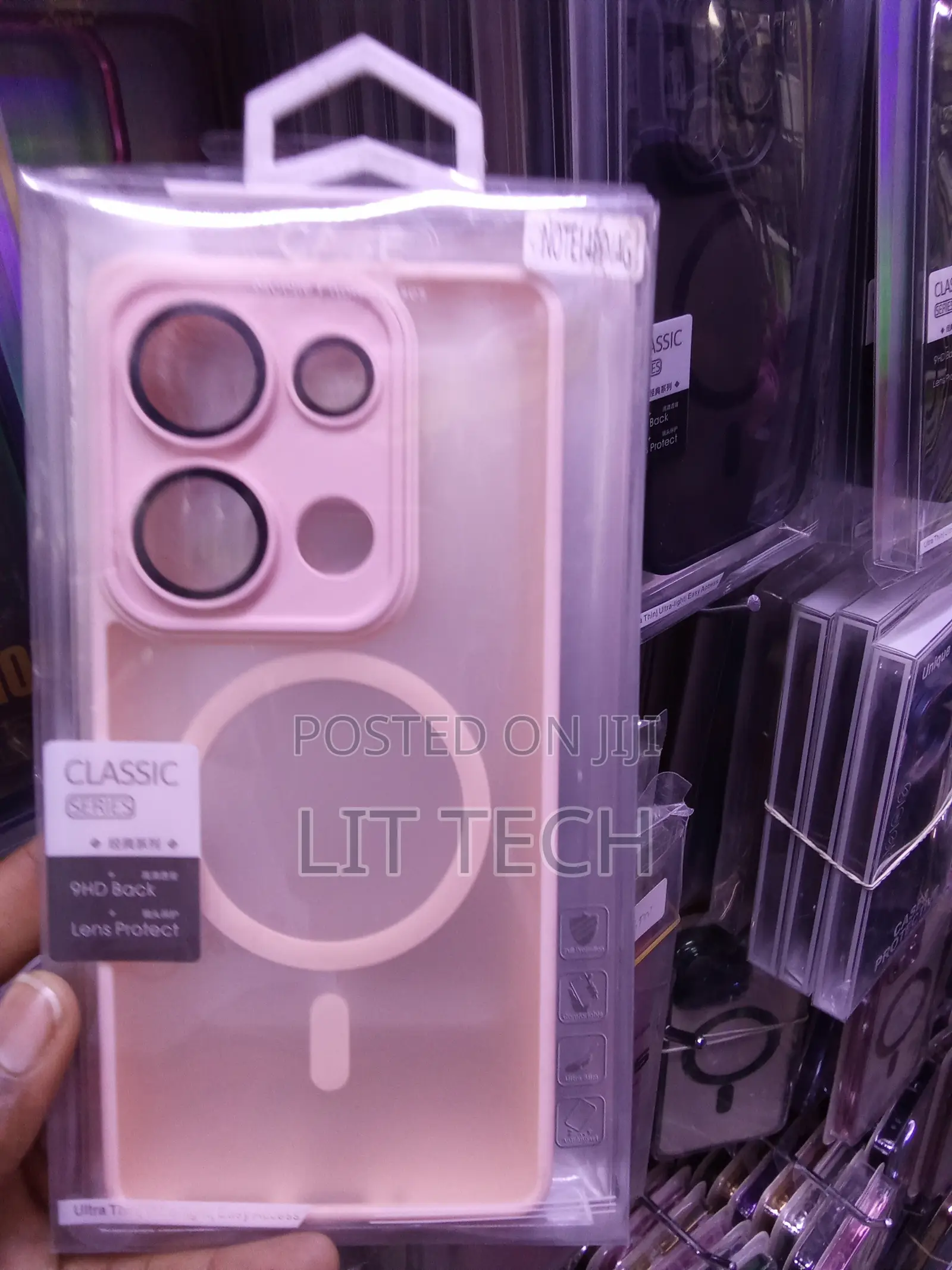 Pink Translucent MagSafe Case Tailored for Xiaomi Redmi Note 14 Pro 4G