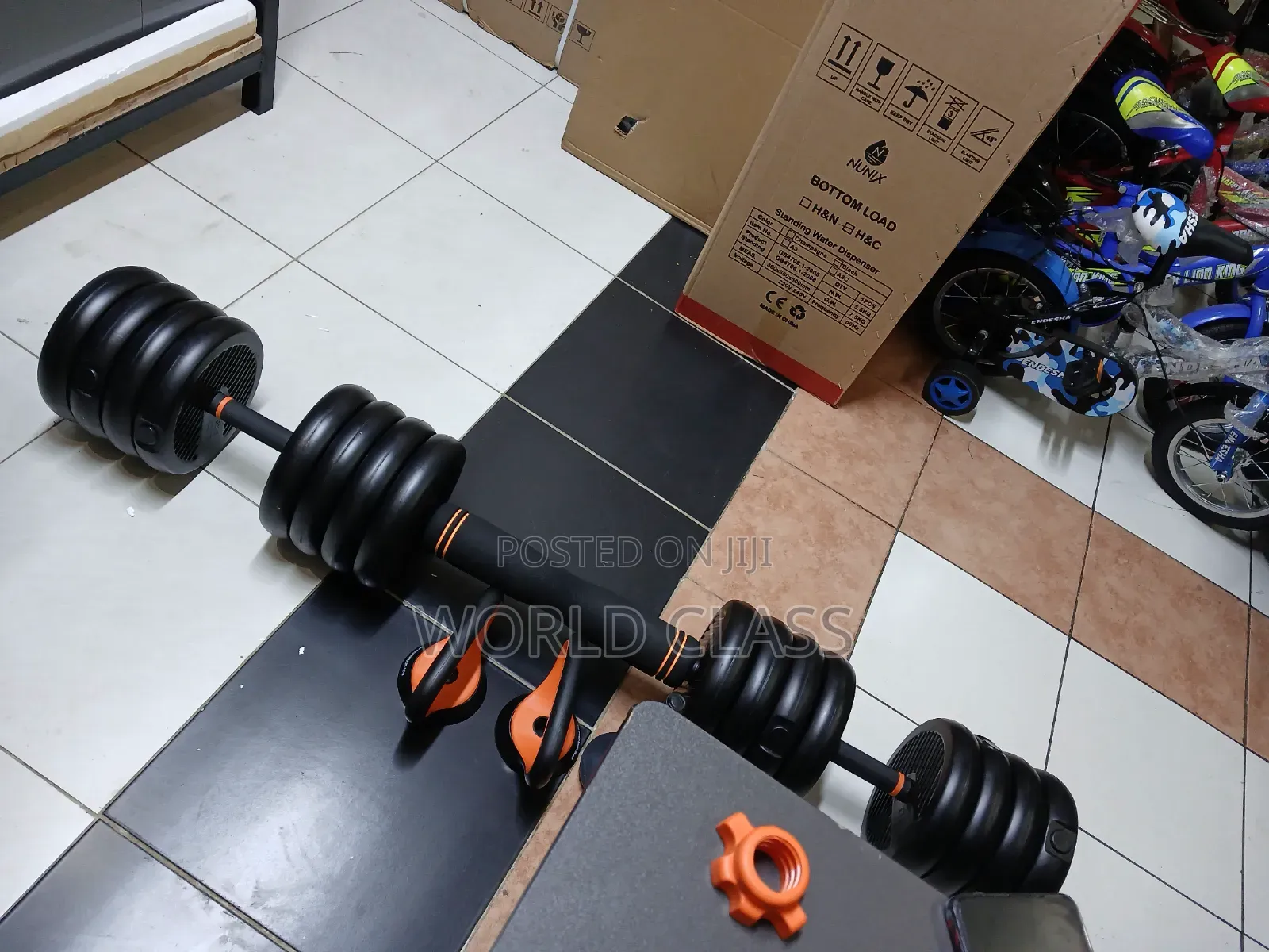 6-in-1 Adjustable Dumbbell, Kettlebell, and Barbell Weight Set