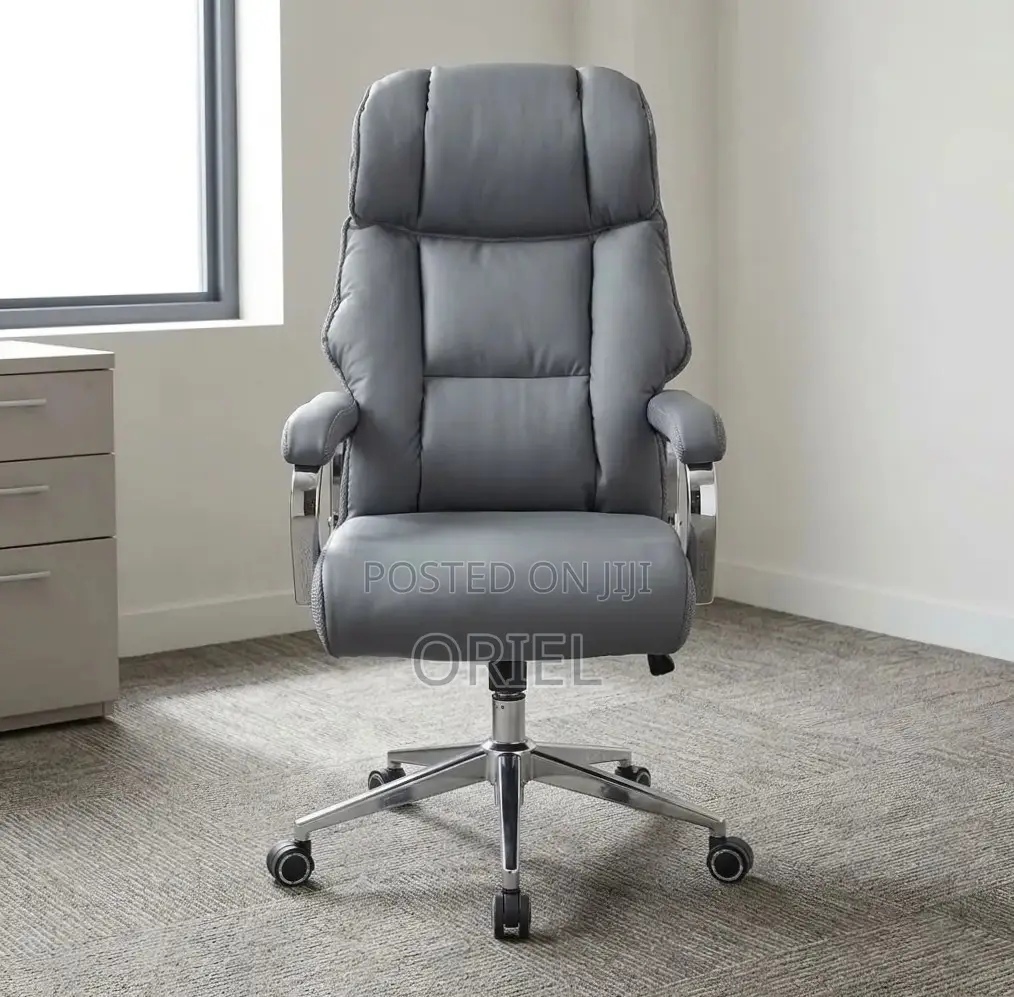 Executive Office Leather Chair : Grey Modern Chair
