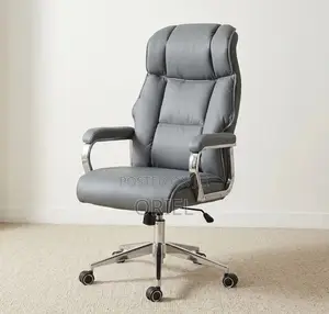 Executive Office Leather Chair : Grey Modern Chair