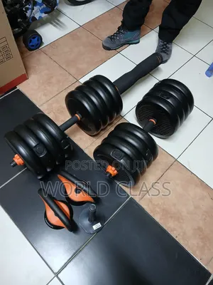6-in-1 Adjustable Dumbbell, Kettlebell, and Barbell Weight Set 