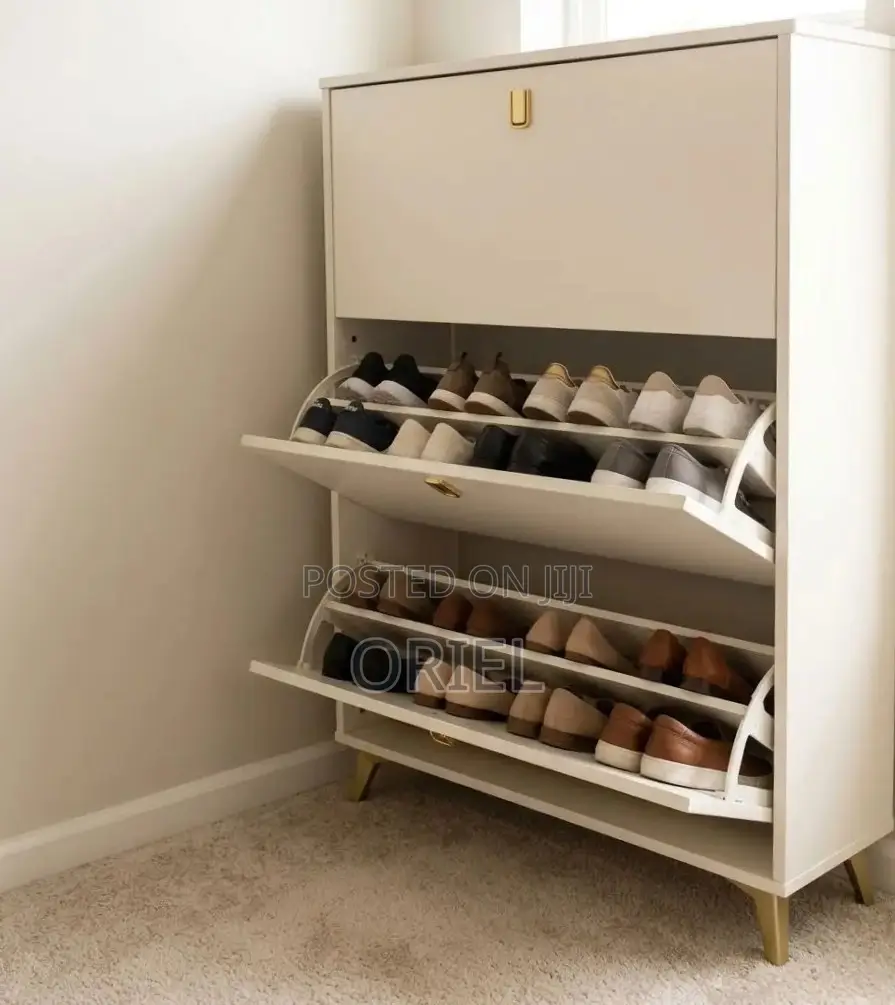 Home Office Shoe Rack : White Wooden Shoe Rack