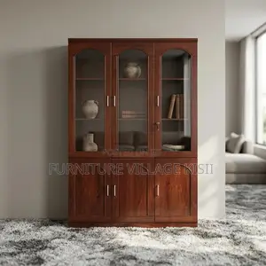 Office Cabinet;Wooden Mahogany Filing Cabinet 3-Door