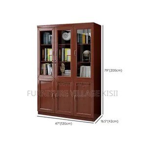 Office Cabinet;Wooden Mahogany Filing Cabinet 3-Door
