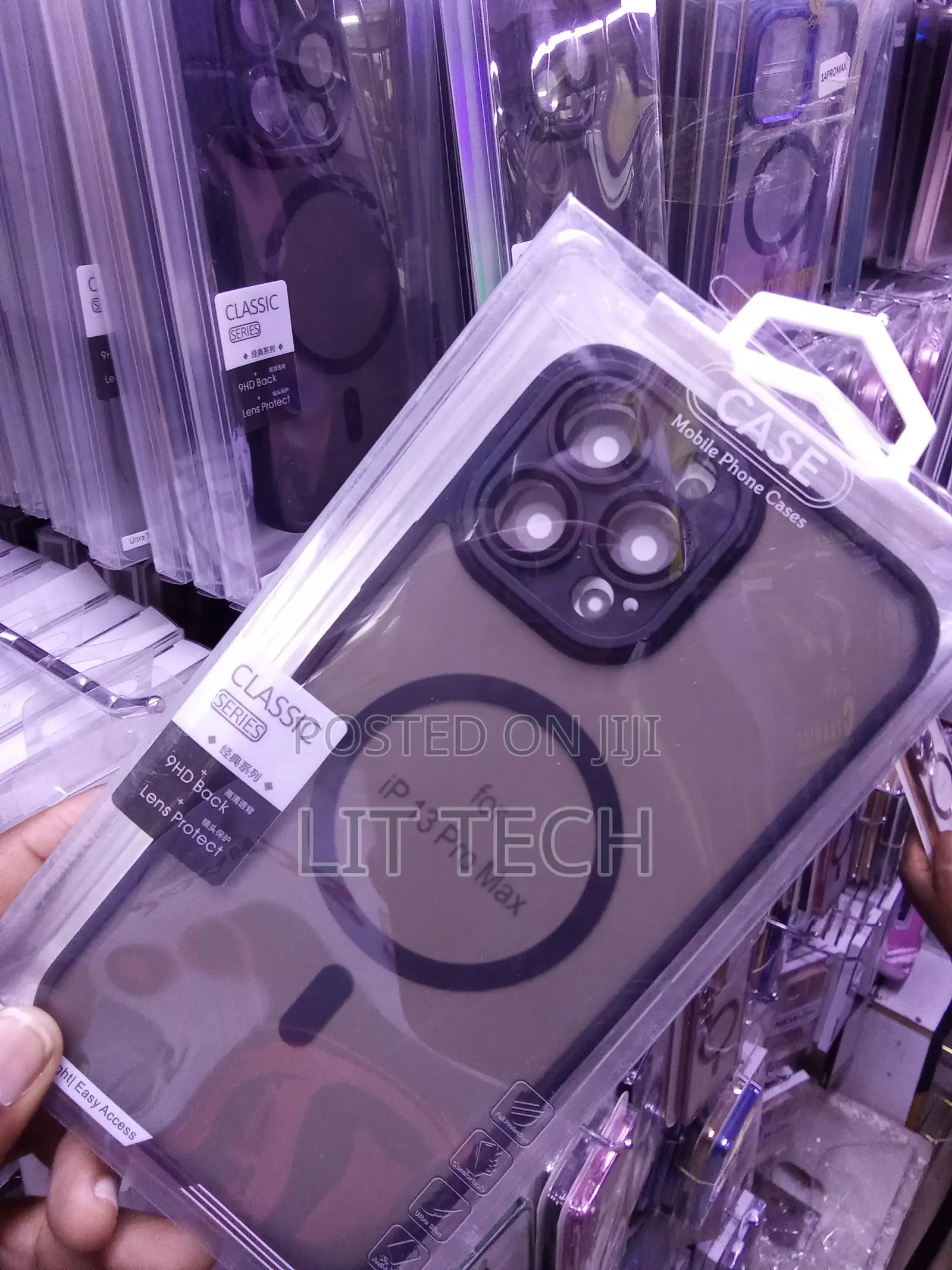 Black Translucent MagSafe Case With Lense for Apple iPhone 13 Pro Max