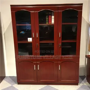 Office Cabinet;Wooden Mahogany Filing Cabinet 3-Door